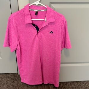 Men’s Medium Adidas Pink Golf Polo